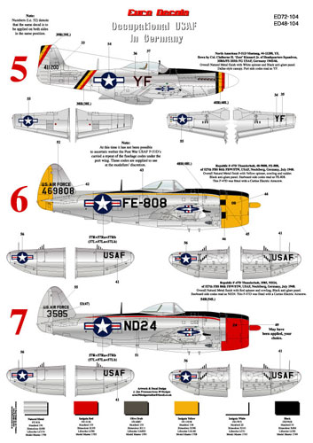 Occupational USAF Euro Decals in 1/72 & 1/48 scale 