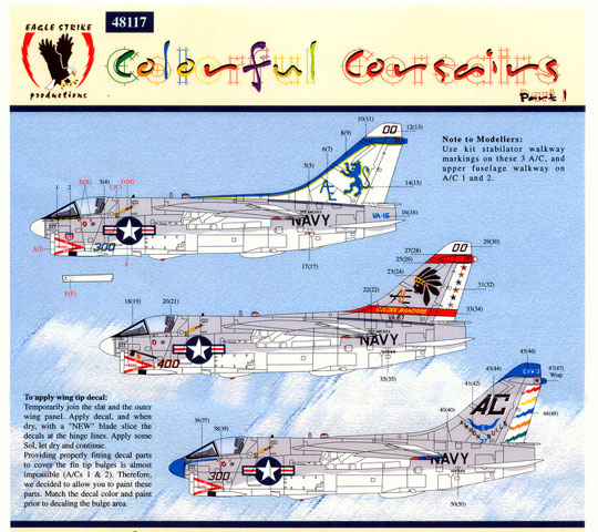 Microscale Bicentennial A-7b Corsair II Decals 1/72 332 Hard to Find for sale online 