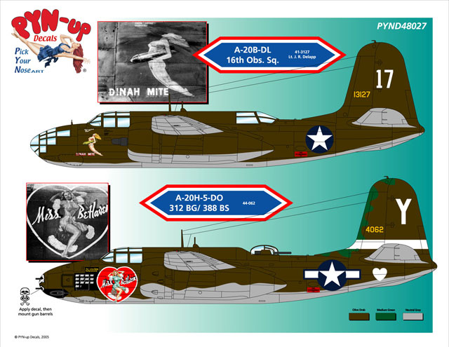 PYN-Up Decals Preview Part Four by Brett Green (PYN-Up Decals 1/72)